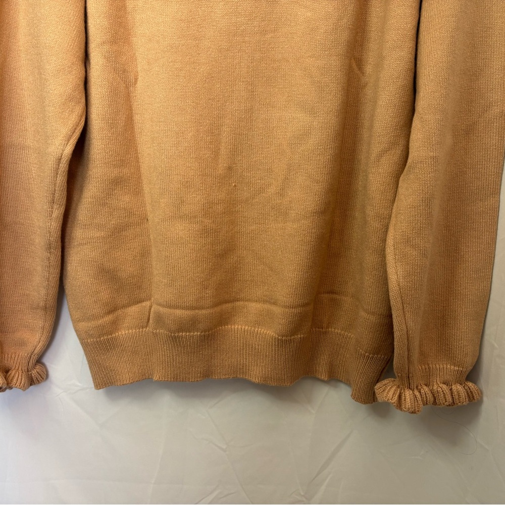 Beige Ruffle Detail Sweater - Picture 7 of 7
